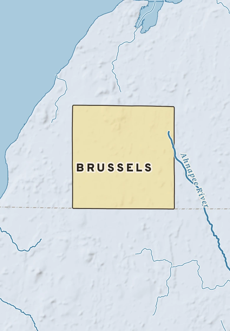 Atlas plate of Brussels, Wisconsin.