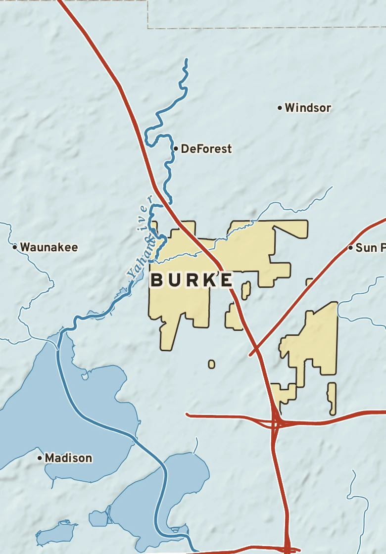 Atlas plate of Burke, Wisconsin.