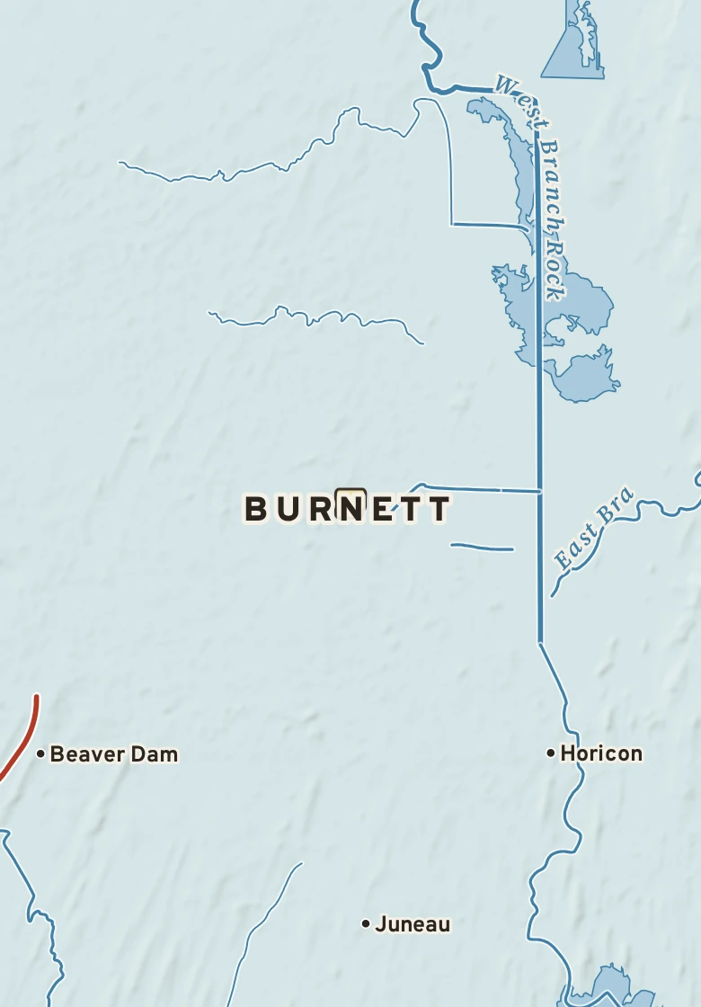 Atlas plate of Burnett, Wisconsin.