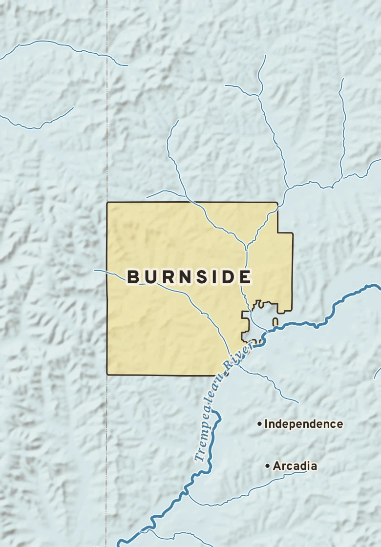 Atlas plate of Burnside, Wisconsin.