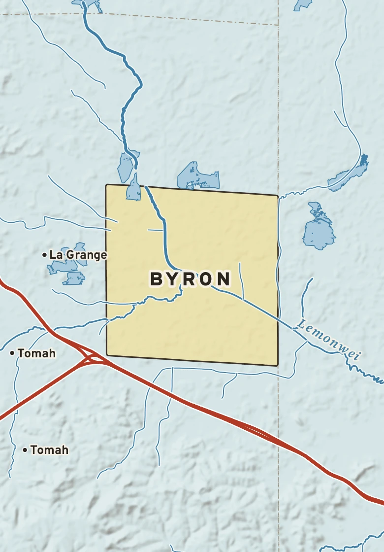 Atlas plate of Byron, Wisconsin.
