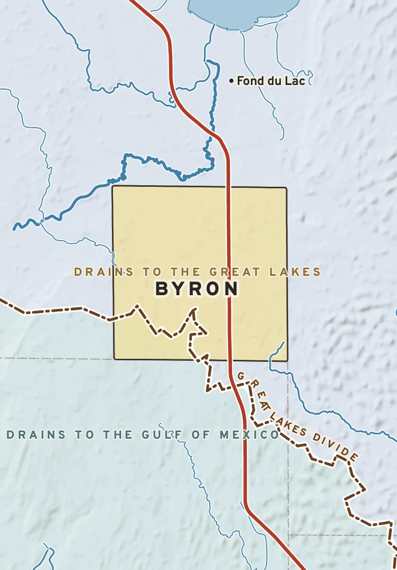 Atlas plate of Byron, Wisconsin.