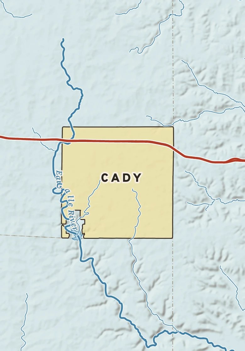 Atlas plate of Cady, Wisconsin.