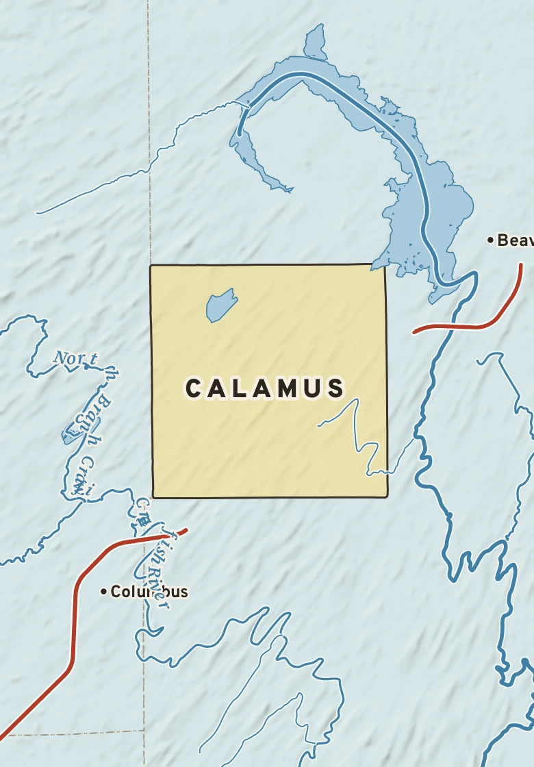 Atlas plate of Calamus, Wisconsin.