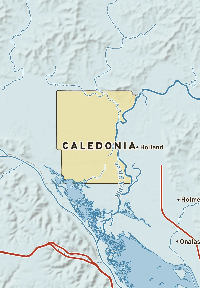 Atlas plate of Caledonia, Wisconsin.