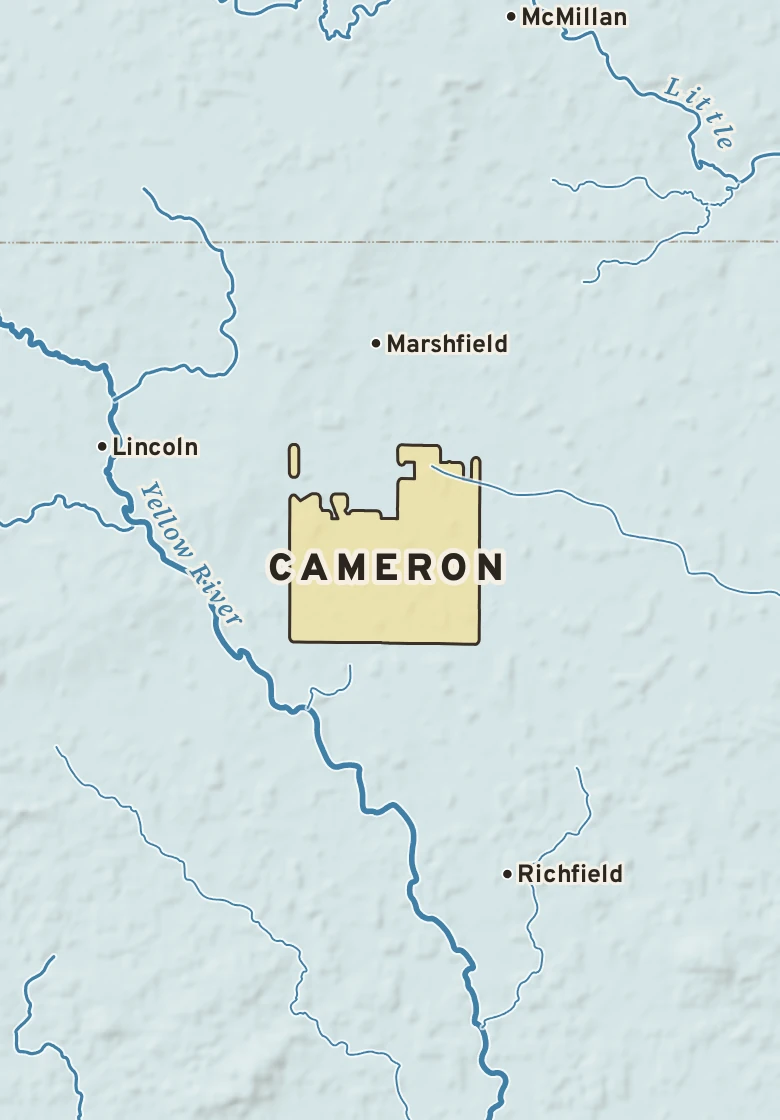 Atlas plate of Cameron, Wisconsin.