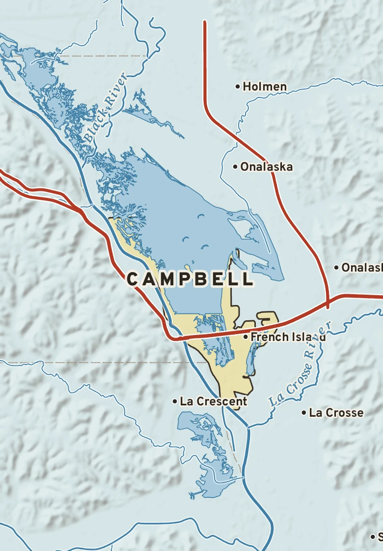 Atlas plate of Campbell, Wisconsin.
