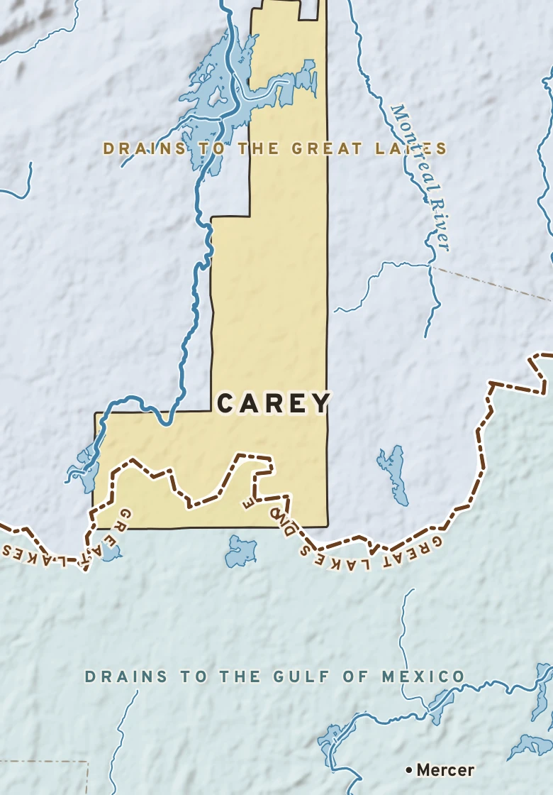 Atlas plate of Carey, Wisconsin.