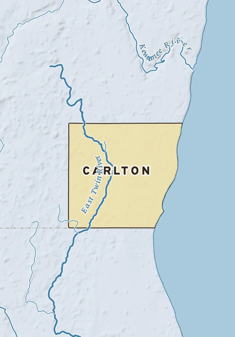 Atlas plate of Carlton, Wisconsin.