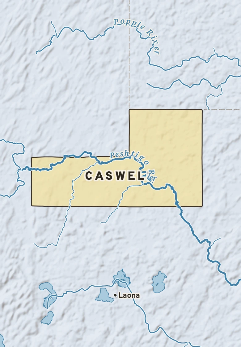 Atlas plate of Caswell, Wisconsin.