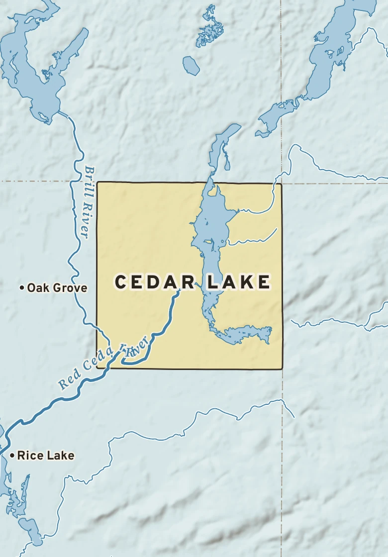 Atlas plate of Cedar Lake, Wisconsin.