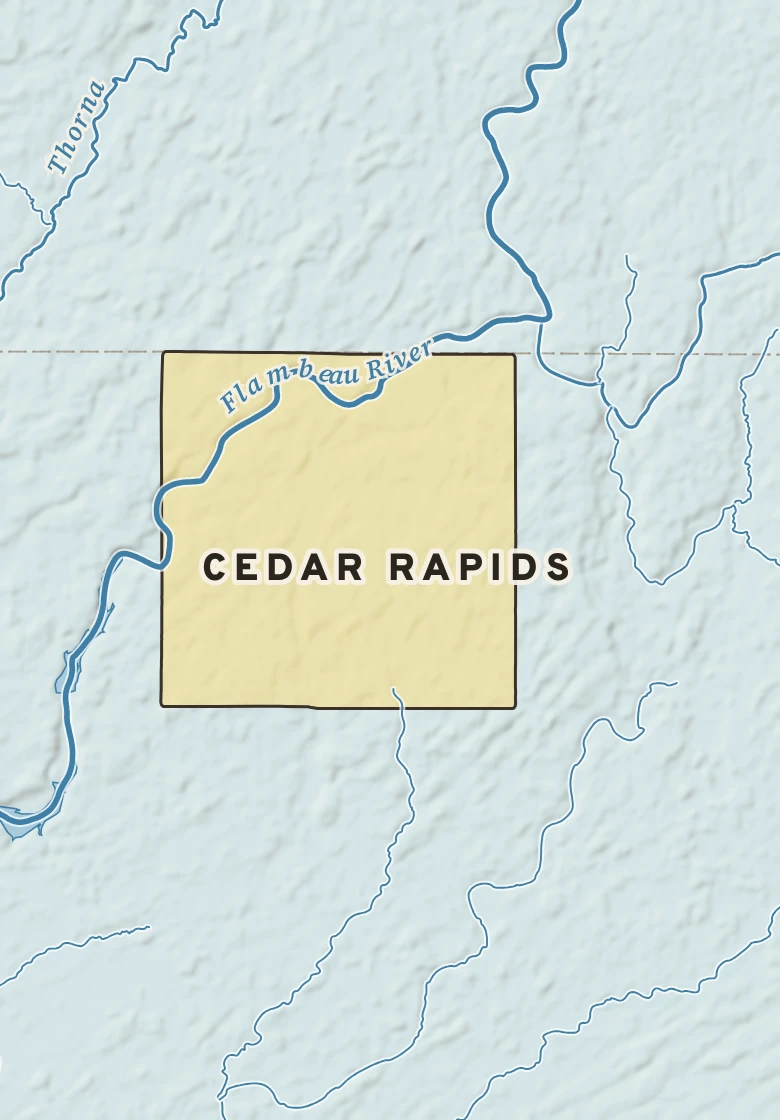 Atlas plate of Cedar Rapids, Wisconsin.