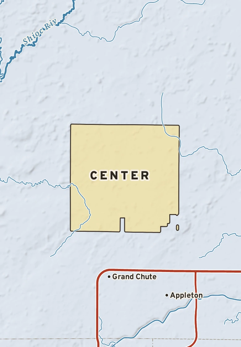Atlas plate of Center, Wisconsin.