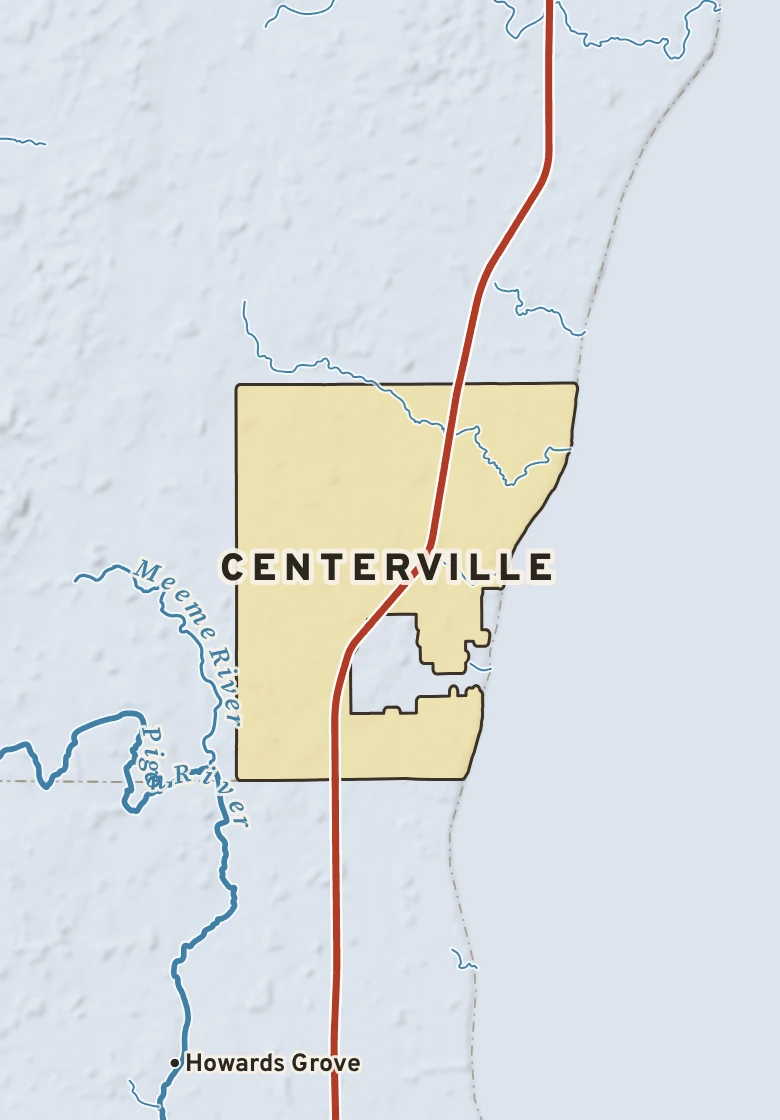 Atlas plate of Centerville, Wisconsin.