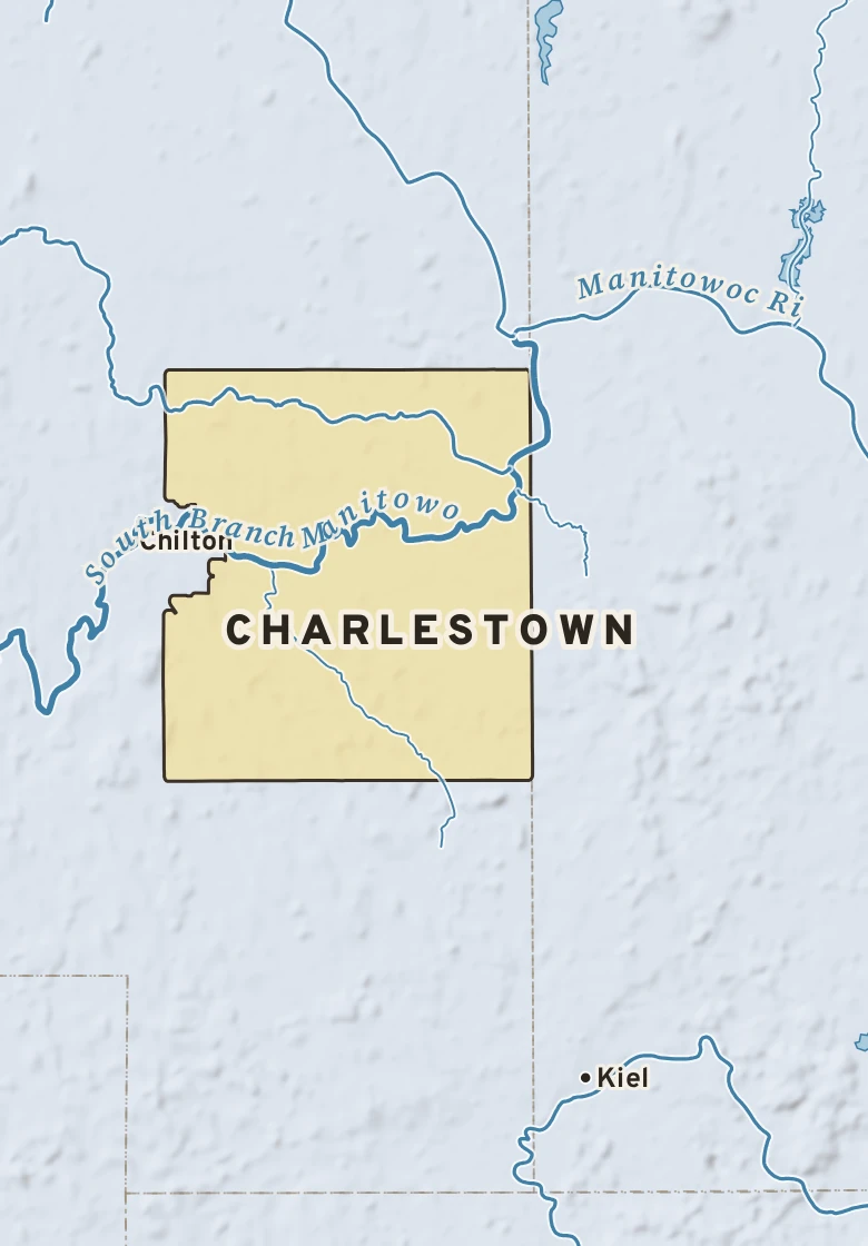 Atlas plate of Charlestown, Wisconsin.