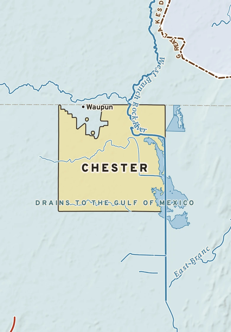 Atlas plate of Chester, Wisconsin.