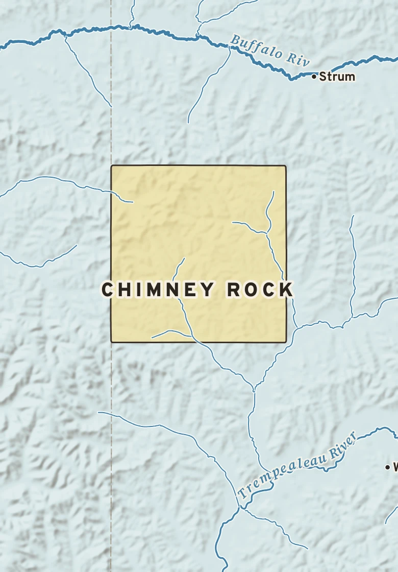 Atlas plate of Chimney Rock, Wisconsin.