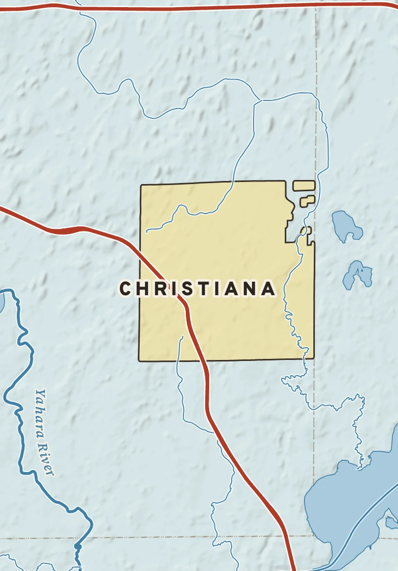 Atlas plate of Christiana, Wisconsin.