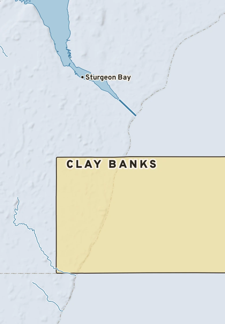 Atlas plate of Clay Banks, Wisconsin.