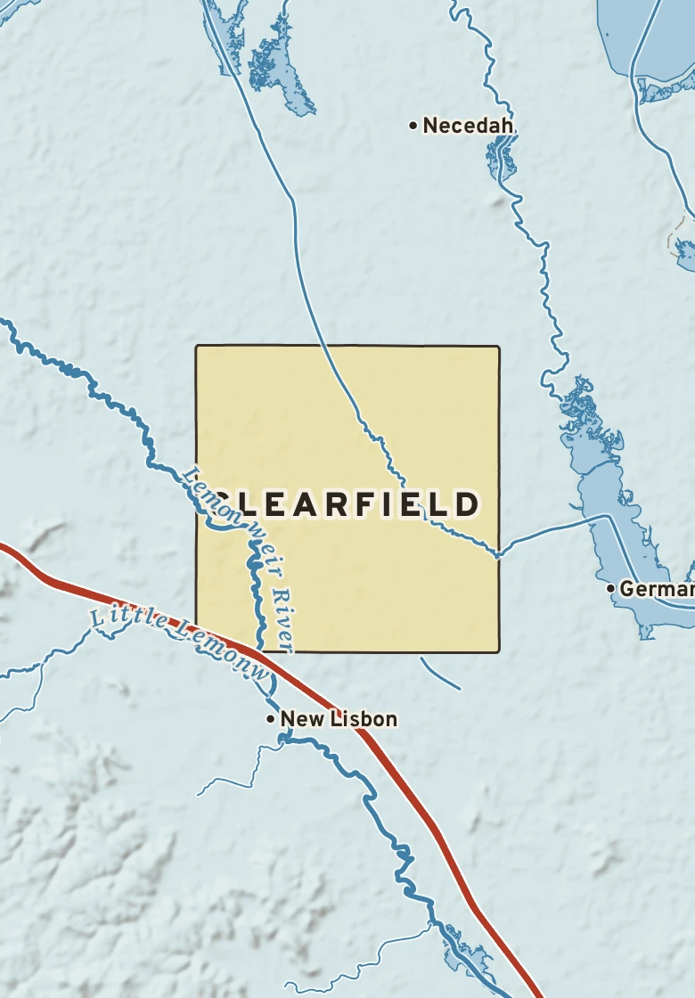 Atlas plate of Clearfield, Wisconsin.