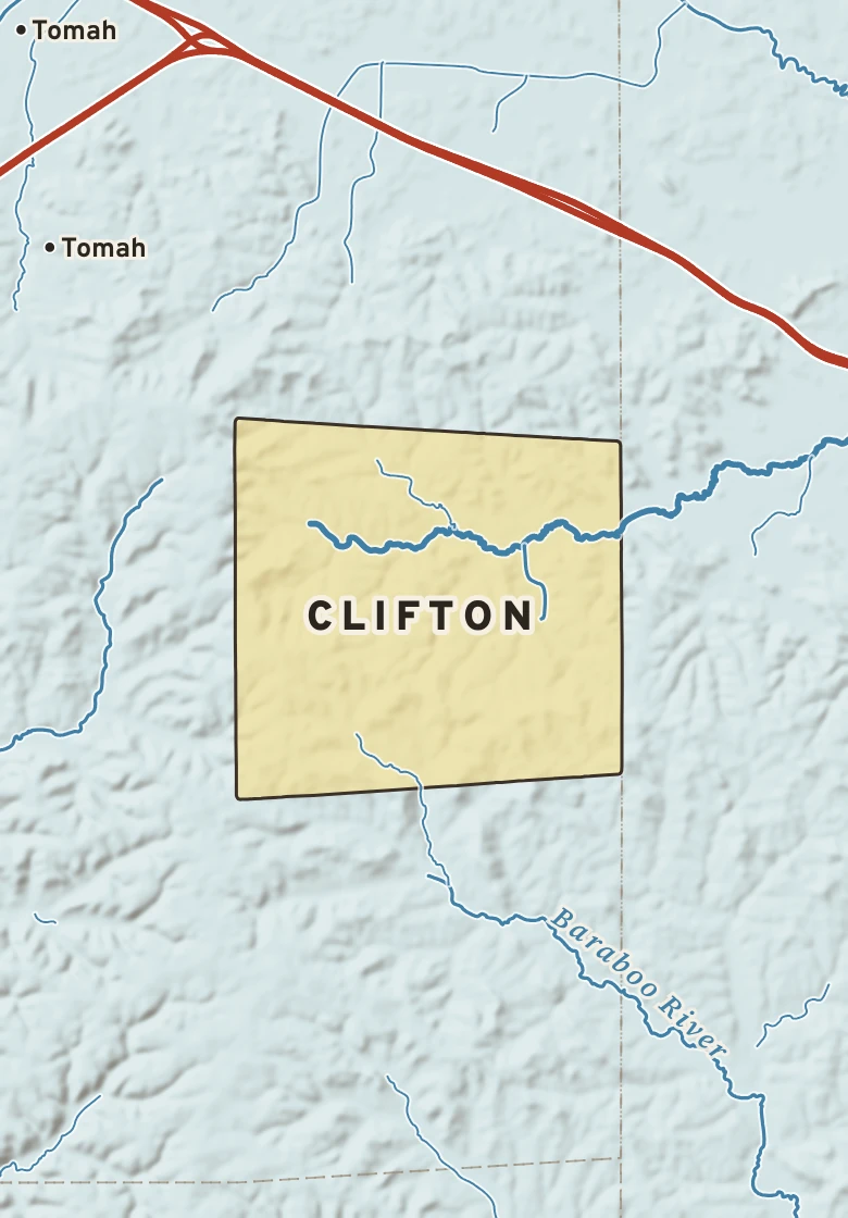 Atlas plate of Clifton, Wisconsin.