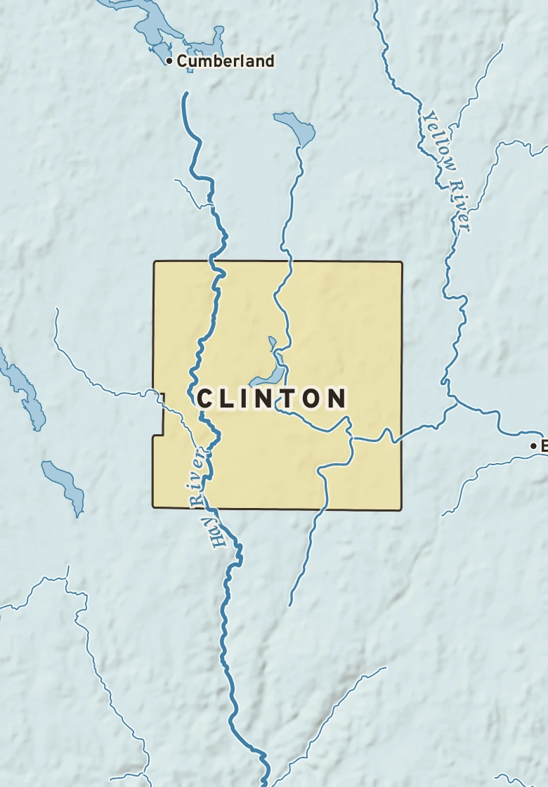 Atlas plate of Clinton, Wisconsin.