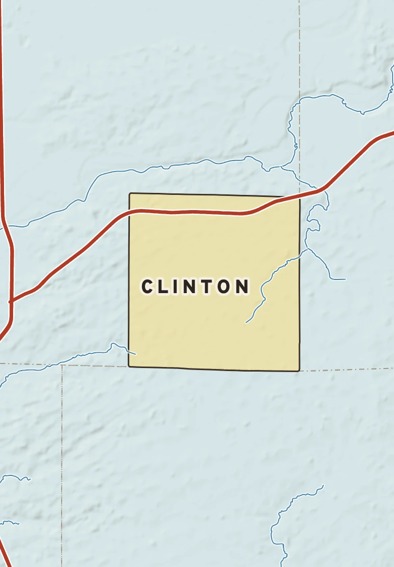 Atlas plate of Clinton, Wisconsin.