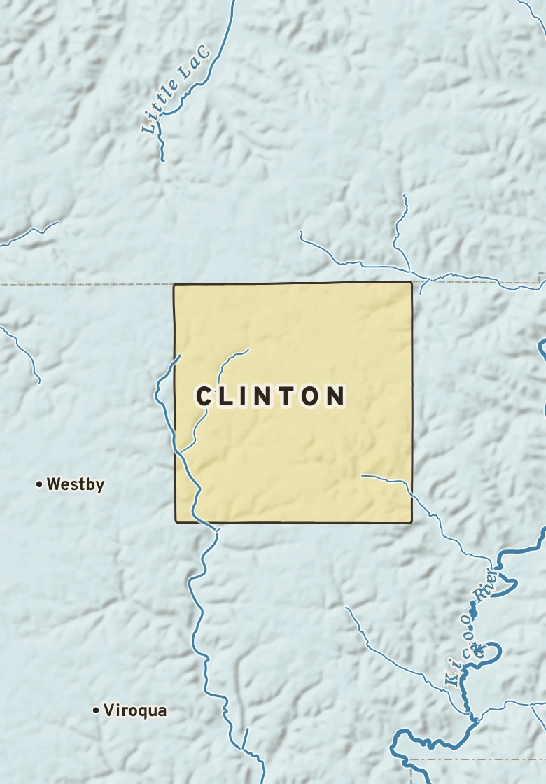 Atlas plate of Clinton, Wisconsin.