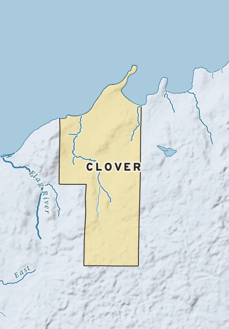 Atlas plate of Clover, Wisconsin.
