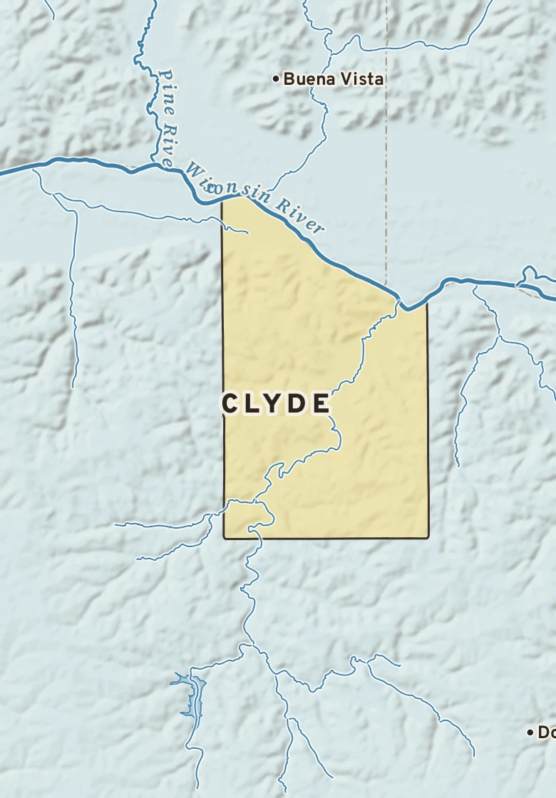 Atlas plate of Clyde, Wisconsin.