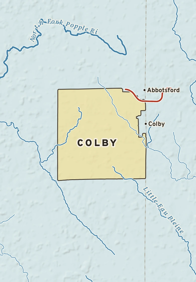 Atlas plate of Colby, Wisconsin.