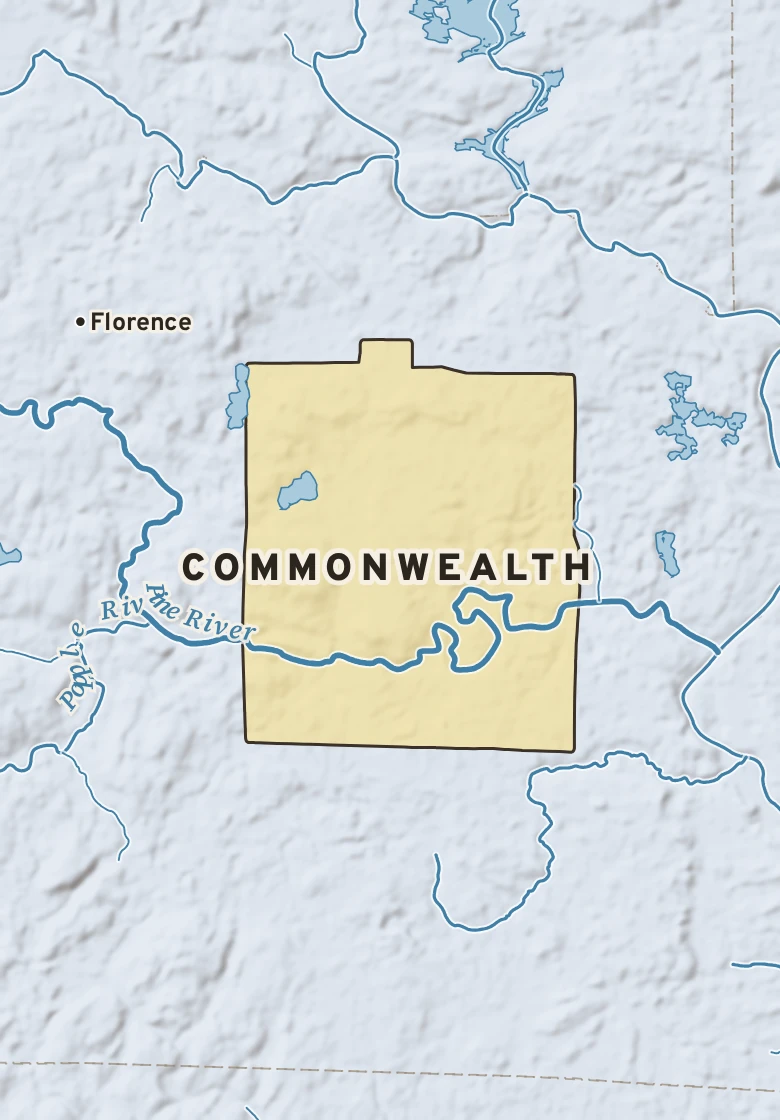 Atlas plate of Commonwealth, Wisconsin.