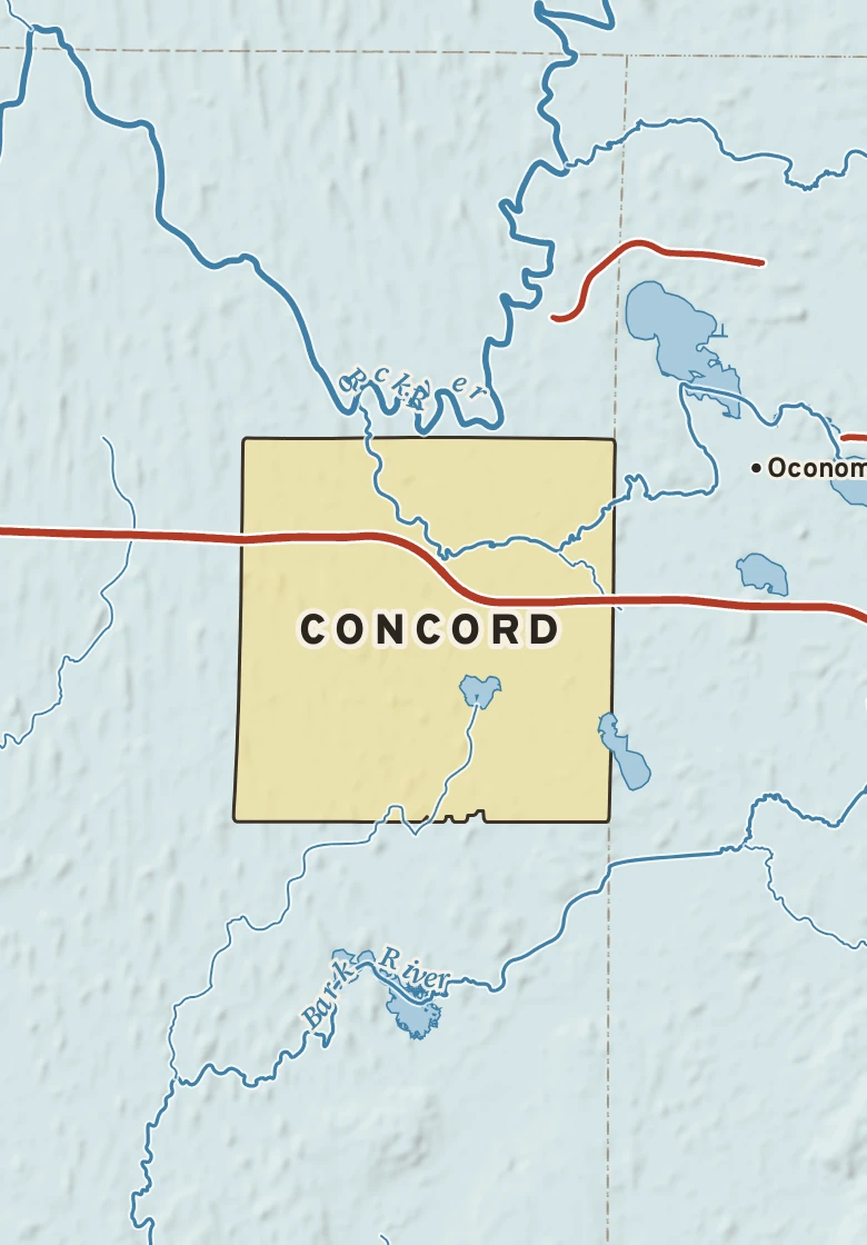 Atlas plate of Concord, Wisconsin.