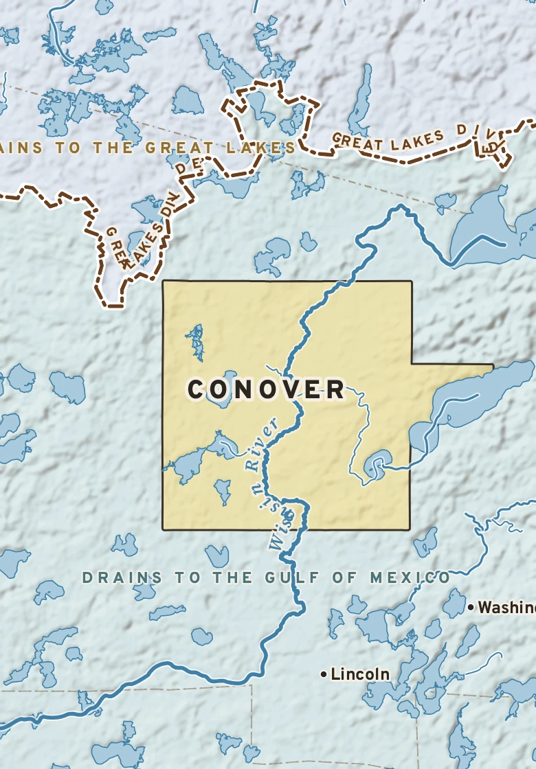 Atlas plate of Conover, Wisconsin.