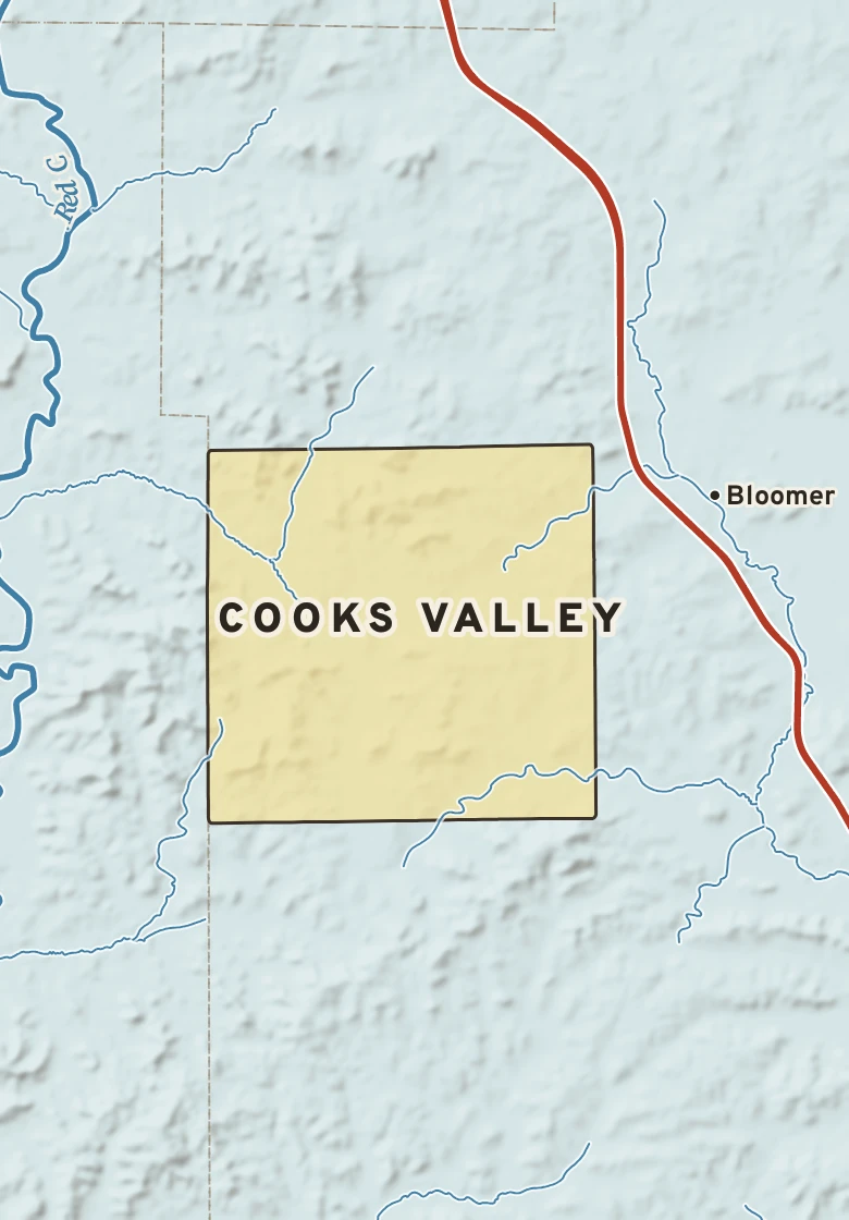 Atlas plate of Cooks Valley, Wisconsin.
