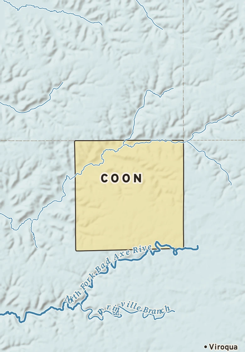 Atlas plate of Coon, Wisconsin.