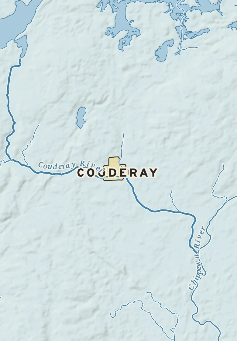 Atlas plate of Couderay, Wisconsin.