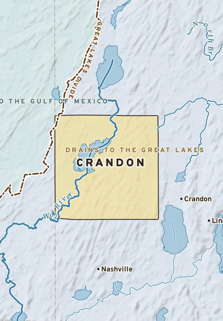 Atlas plate of Crandon, Wisconsin.