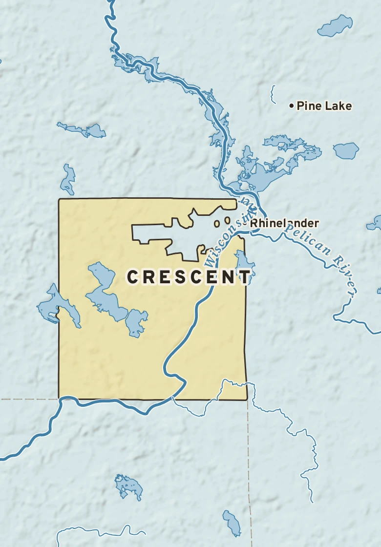 Atlas plate of Crescent, Wisconsin.