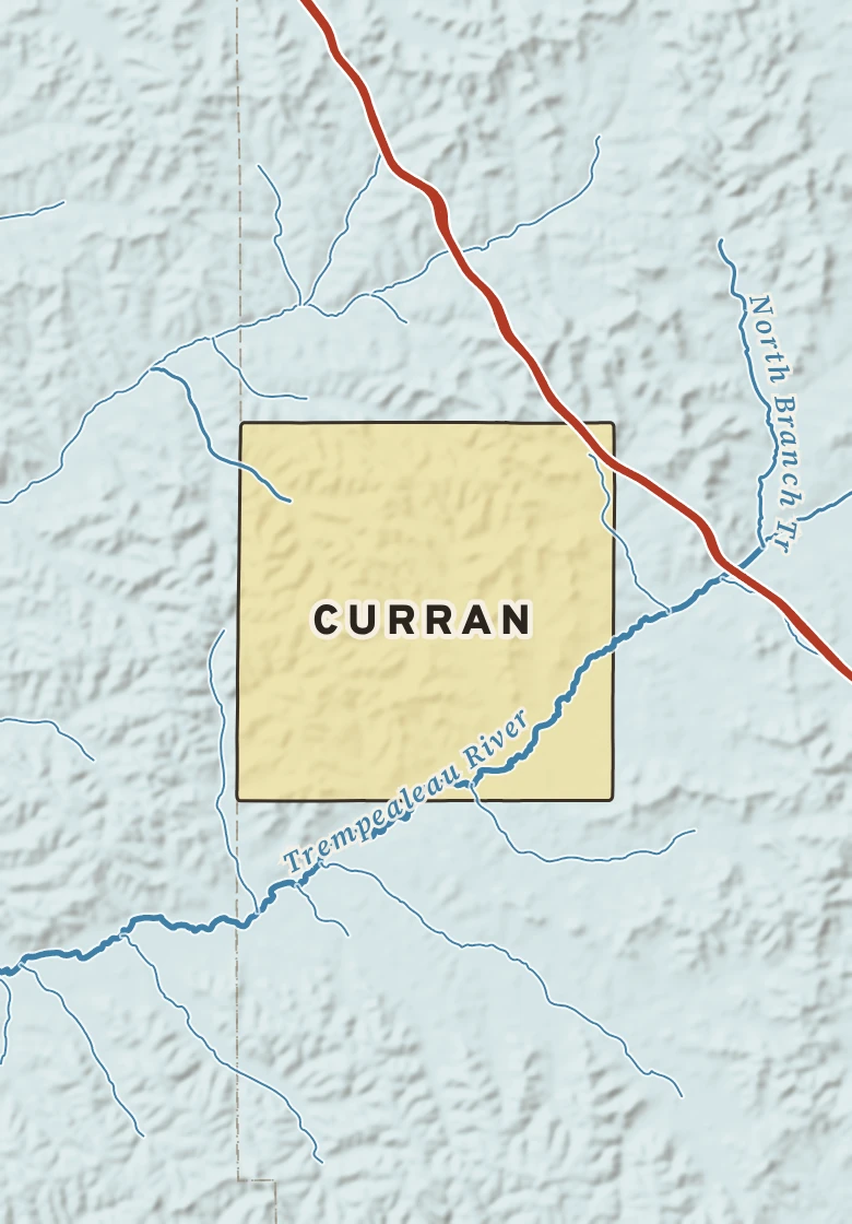 Atlas plate of Curran, Wisconsin.