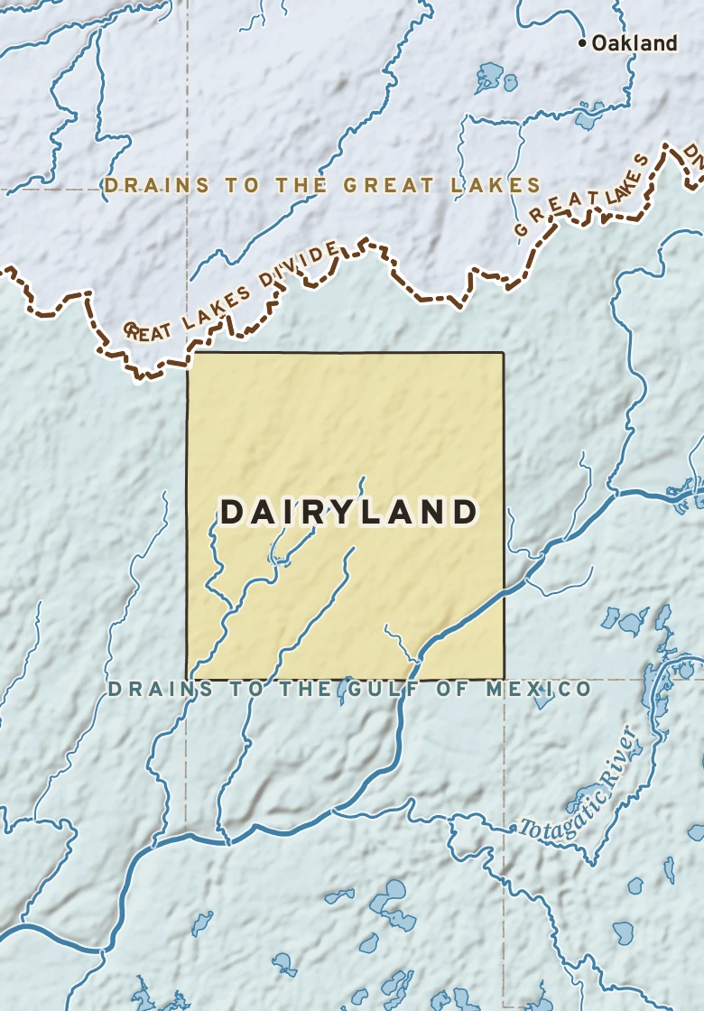 Atlas plate of Dairyland, Wisconsin.