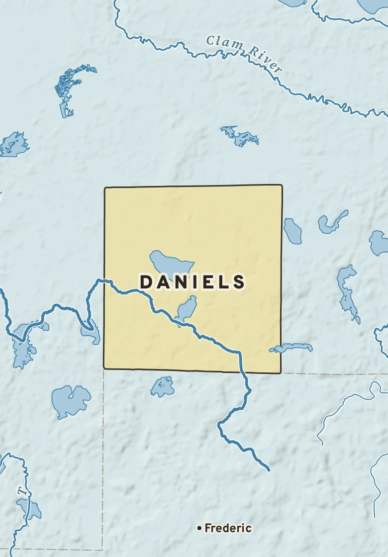 Atlas plate of Daniels, Wisconsin.