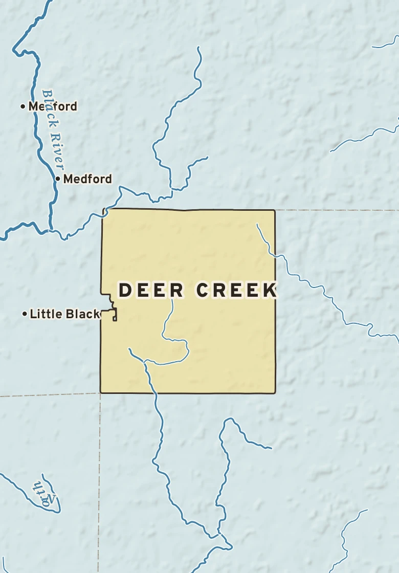 Atlas plate of Deer Creek, Wisconsin.