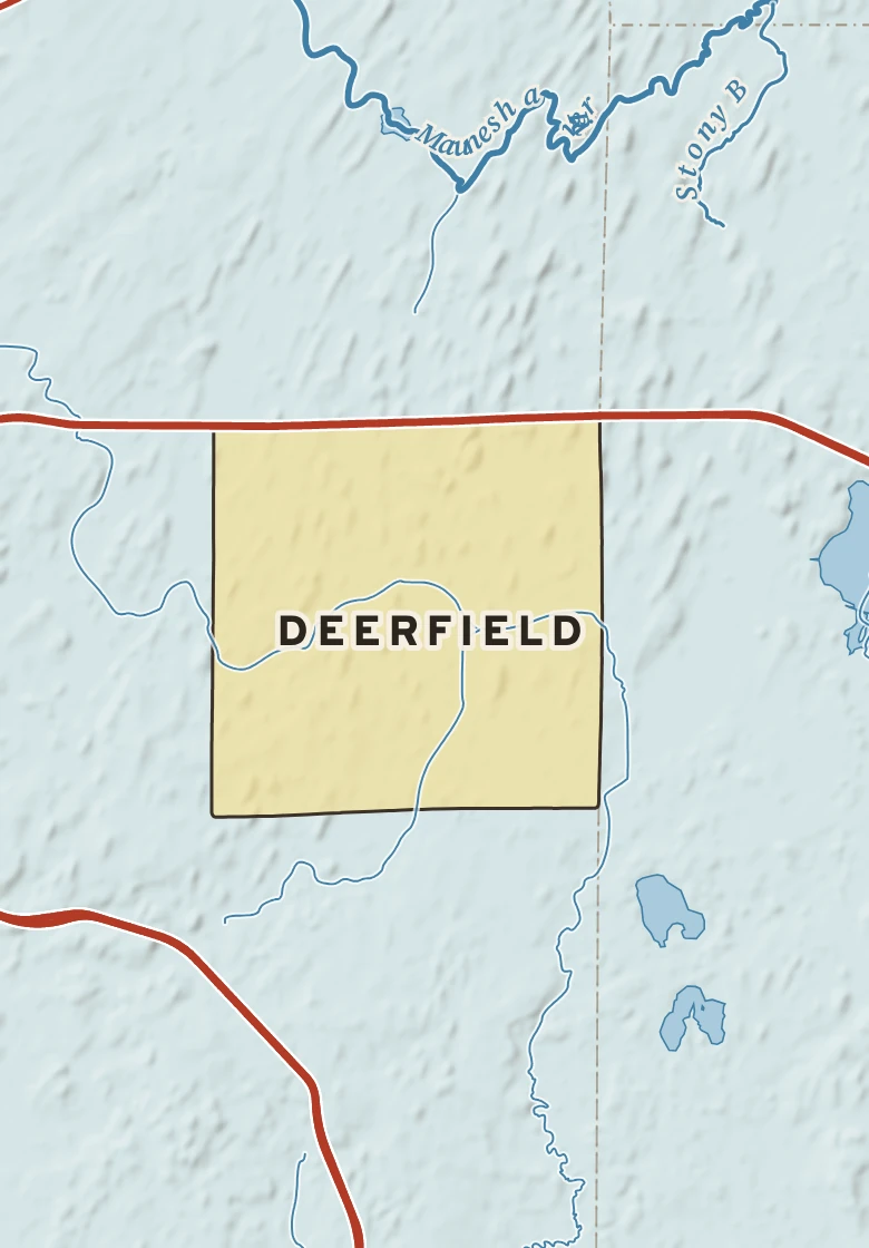 Atlas plate of Deerfield, Wisconsin.