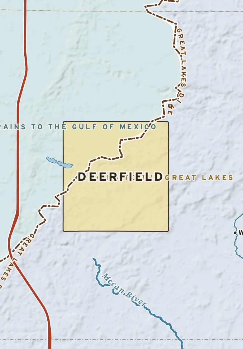 Atlas plate of Deerfield, Wisconsin.