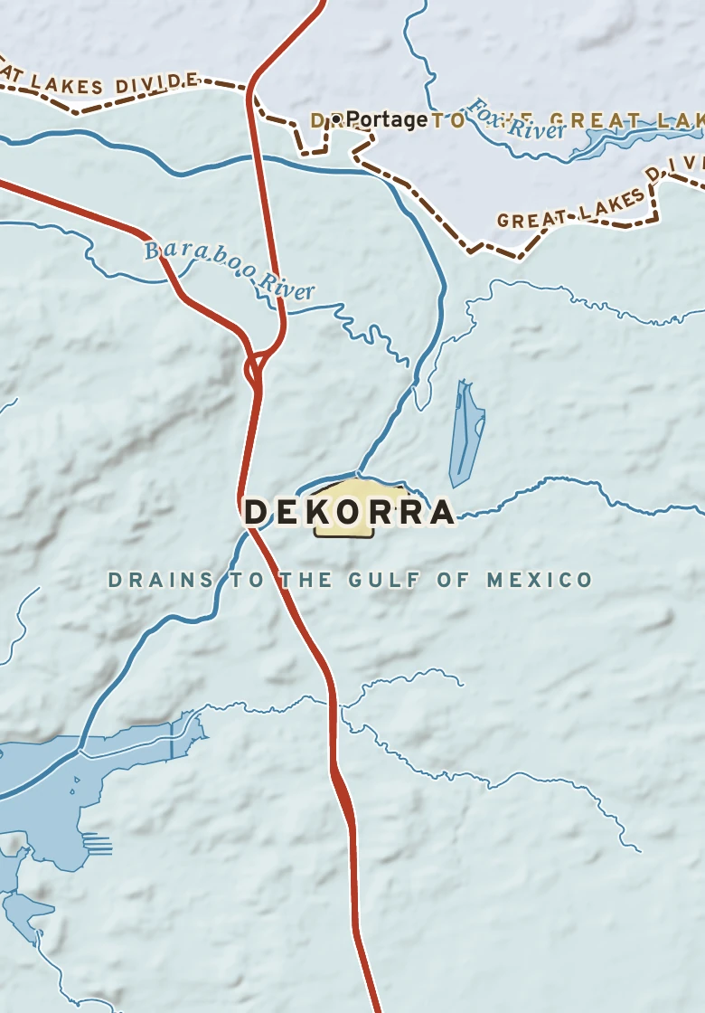 Atlas plate of Dekorra, Wisconsin.
