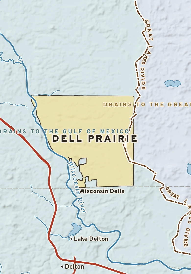 Atlas plate of Dell Prairie, Wisconsin.