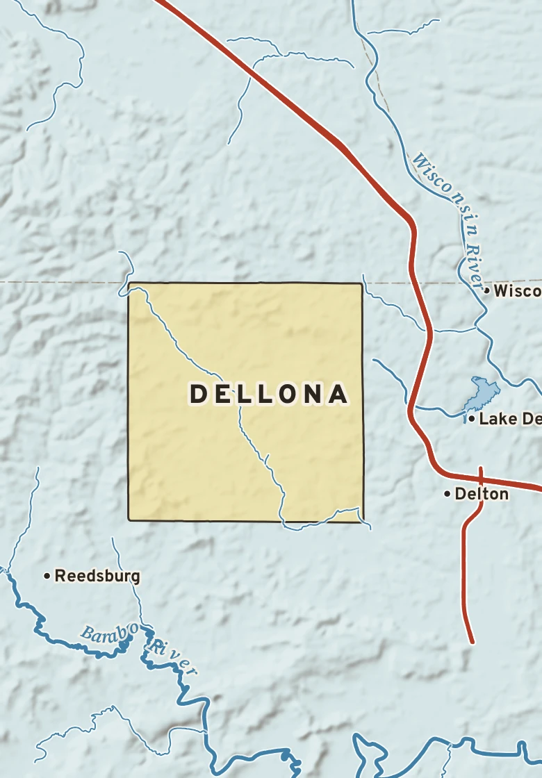 Atlas plate of Dellona, Wisconsin.
