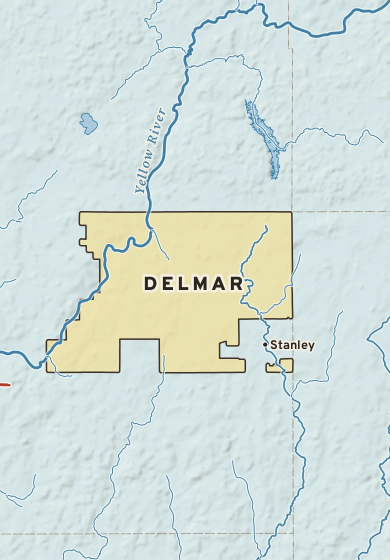 Atlas plate of Delmar, Wisconsin.