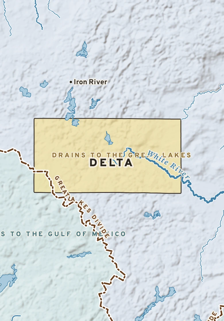 Atlas plate of Delta, Wisconsin.